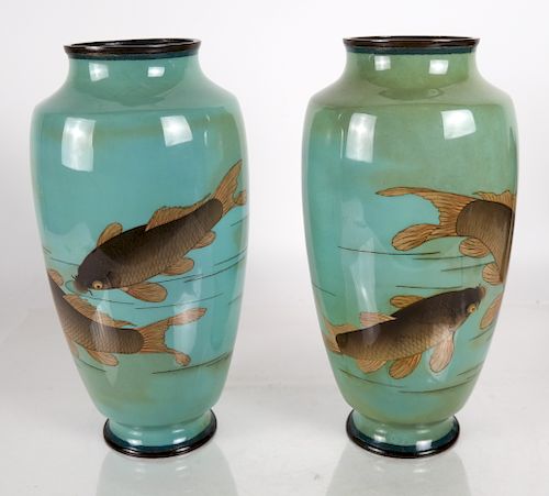 TWO 19TH C JAPANESE CLOISONNE 38808e