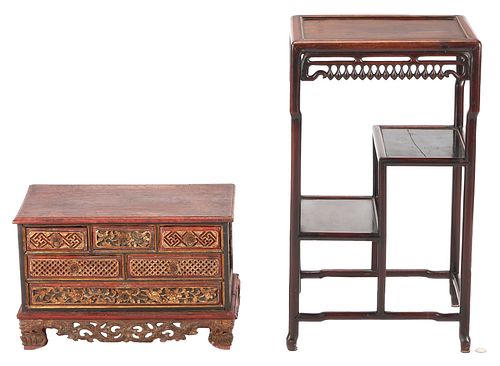 CHINESE MINIATURE CHEST OF DRAWERS