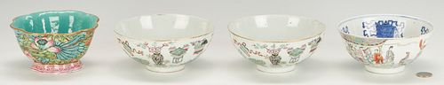 4 CHINESE PORCELAIN BOWLS INCL  3880e0