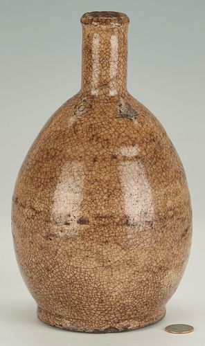 ASIAN CRACKLE GLAZE VASE, YAMANAKA