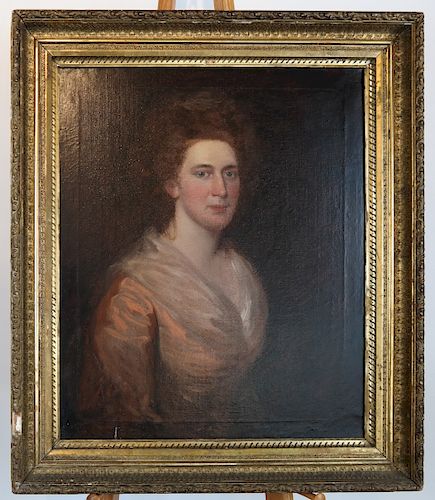 19TH C FRAMED OIL PAINTING PORTRAIT 3880ea