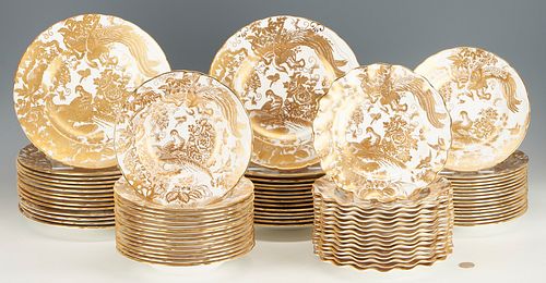 72 PCS. ROYAL CROWN DERBY GOLD AVES