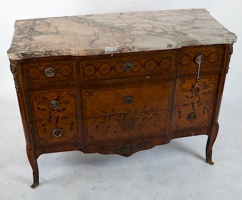ANTIQUE ENGLISH DECORATED AND INLAID