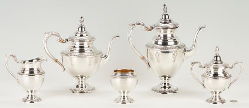 WILLIAM ROGERS STERLING SILVER TEA SERVICE,