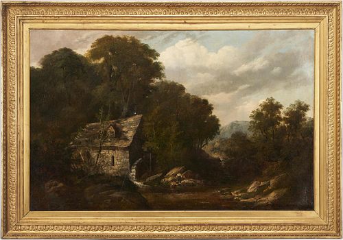 BRITISH SCHOOL 19TH C O C LANDSCAPE 3881a3