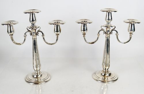 PAIR OF TOWLE STERLING SILVER CANDELABRAPair