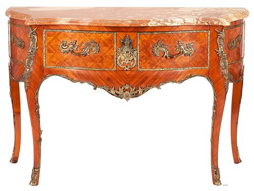 LOUIS XV STYLE MARBLE TOP COMMODE 388248