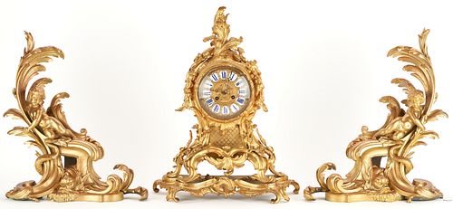 PAIR LOUIS XV STYLE BRONZE CHENETS 388242