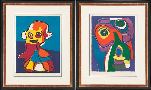 PAIR KAREL APPEL COLOR LITHOGRAPHSPair 388293