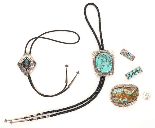 FIVE (5) NATIVE AMERICAN JEWELRY ITEMS