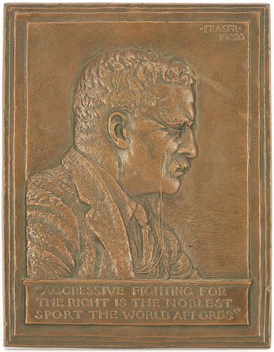 JAMES EARL FRASER BRONZE BAS RELIEF 388328