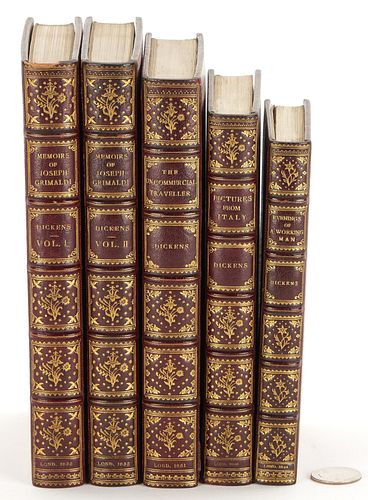 5 DICKENS 1ST ED BOOKS INCL  38834c