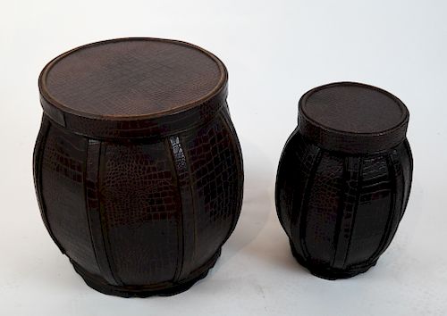 TWO CHINESE NESTING BARREL FORM 388388