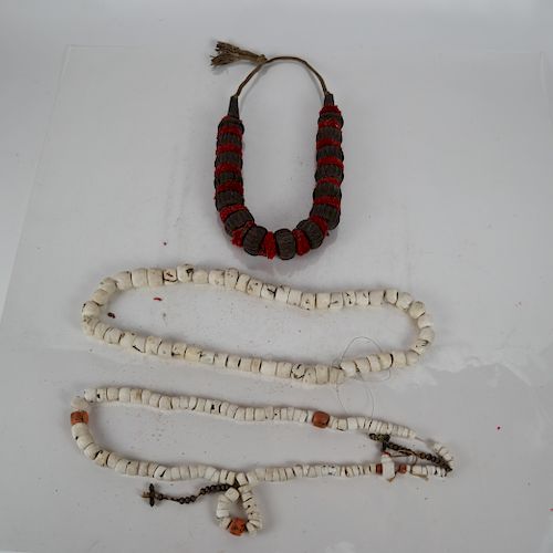 THREE TRIBAL NECKLACESThree necklaces  388444