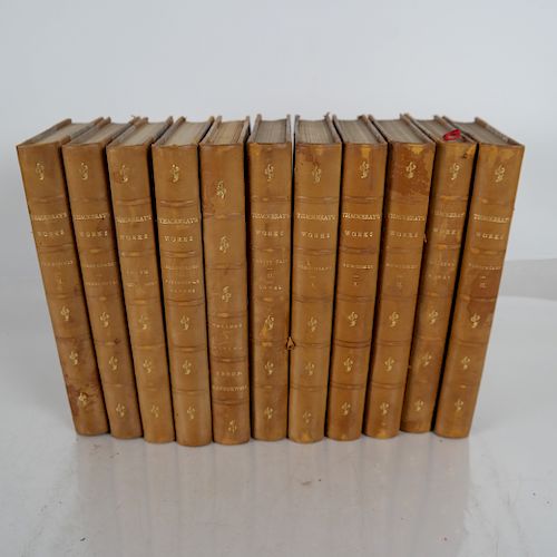 BOOKS 11 VOLUMES OF WM THACKERAY S 38844a