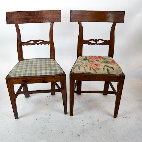 FOUR ANTIQUE BIEDERMEIER SIDE CHAIRSFour 3884bf