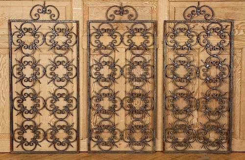 THREE GARDEN PANELS WROUGHT IRON 38ac33