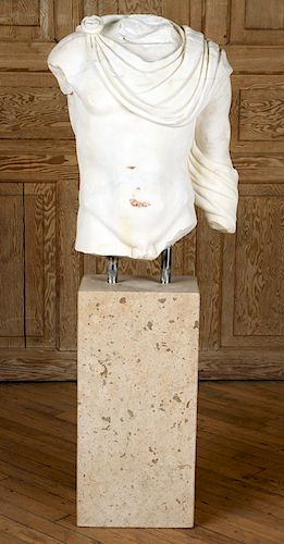 A MARBLE SCULPTURE ROMAN MALE TORSO 38ac61