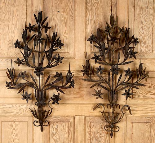 PAIR 19TH C ITALIAN IRON SCONCESA 38ac70