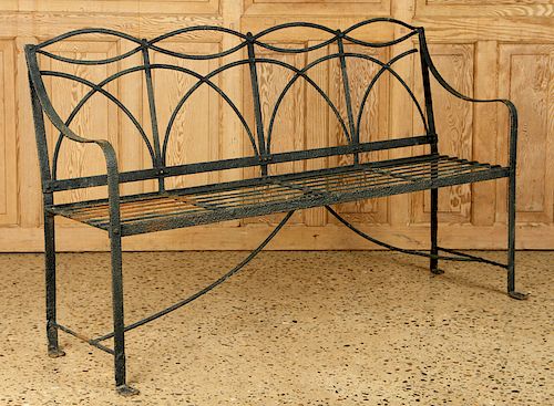 19TH CENTURY IRON GARDEN BENCH