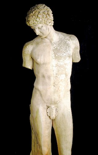 LIFE SIZE CAST STONE FIGURE OF