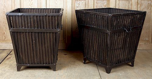 PAIR LARGE GARDEN PLANTERS URNS TIWN