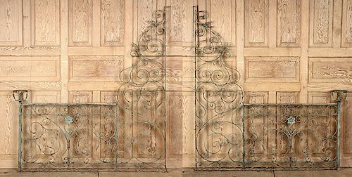 PAIR WROUGHT CAST IRON DIVIDERS 38ad35
