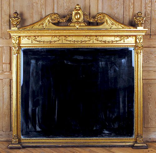 NEOCLASSICAL CARVED GILT MIRROR 38ad46