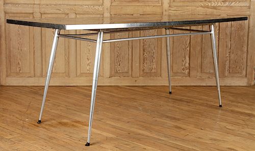 RECTANGULAR METAL PATIO TABLE CIRCA