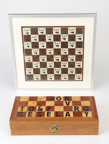 ARMAN (AMERICAN/FRENCH, 1928-2005) CHESSBOARD