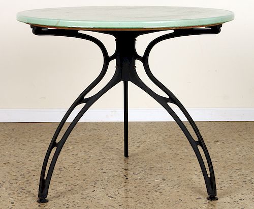 FRENCH IRON GARDEN TABLE GLAZED 38ae24