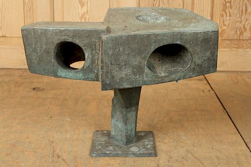 A CUBIST BRONZE GARDEN SCULPTUREA 38ae2c