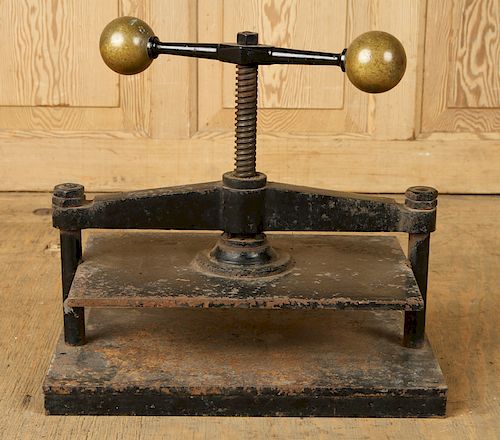 BRONZE AND IRON BOOK PRESS CIRCA