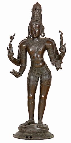 LARGE ANTIQUE SOUTH INDIAN BRONZE 38aea7