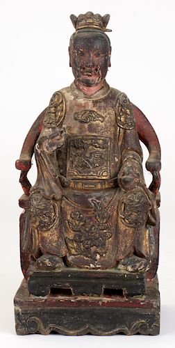 ANTIQUE CHINESE FIGURE OF A SEATED 38aeae