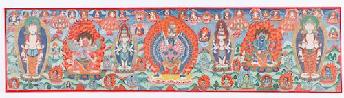LARGE VINTAGE TIBETAN BUDDHIST 38aedf