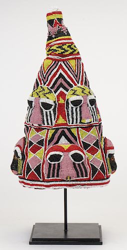 AFRICAN YORUBA BEADED CROWNAfrican