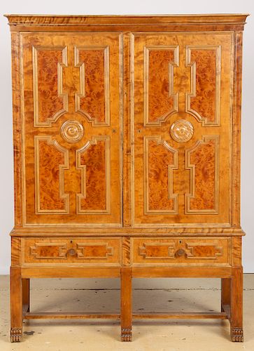 SWEDISH ART DECO BIRCH CABINET 38af5a