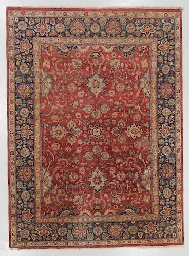 VINTAGE TABRIZ STYLE RUG, INDIA: