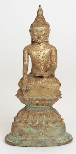 18TH C CAST BRONZE SHAN BUDDHA  38afbb