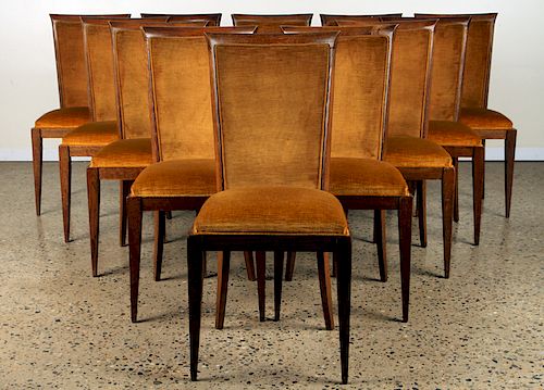 SET 12 FRENCH OAK UPHOLSTERED DINING 38afdf