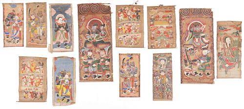 COLLECTION OF 12 TAOIST PAINTINGS  38afea