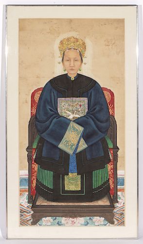 CHINESE ANCESTOR PORTRAIT PAINTING,