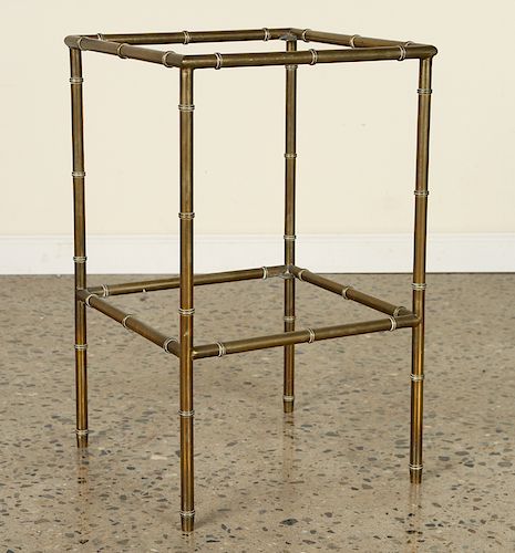 BRASS GLASS TWO TIER SIDE TABLE