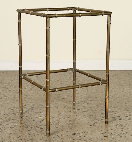 BRASS GLASS TWO TIER SIDE TABLE MANNER