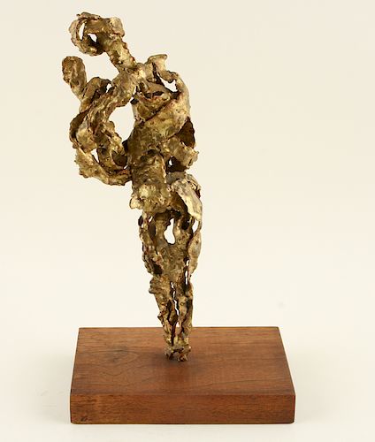 ABSTRACT GILT METAL FIGURAL SCULPTURE 38b063