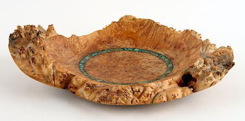 NATE FAVORS BURL MAPLE BOWL GRANITE 38b065