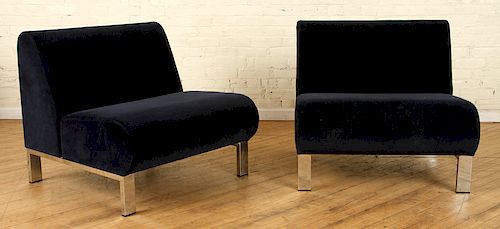 PAIR MID CENTURY MODERN CLUB CHAIRS 38b07a