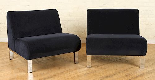 PAIR MID CENTURY MODERN CLUB CHAIRS