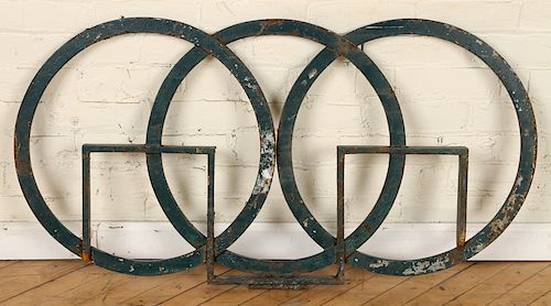 AN ART DECO IRON FRAGMENT CIRCA